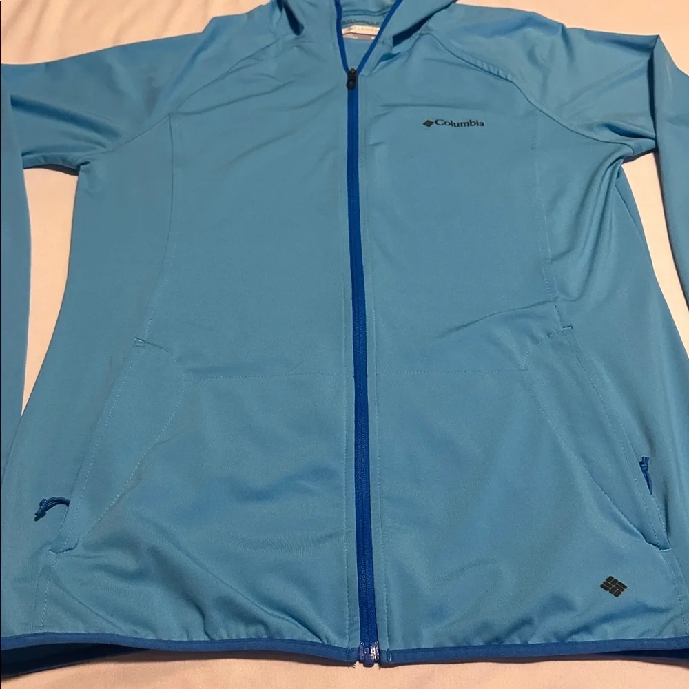 Columbia Omni-Wick Light Blue Full-Zip Hooded Jacket